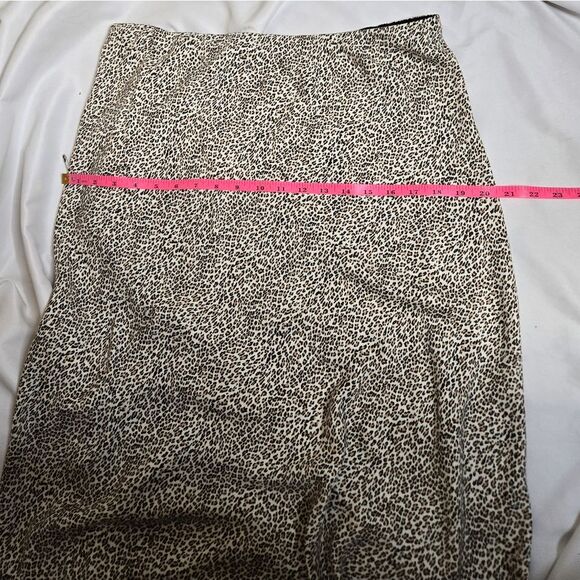 JENNI KAYNE leopard animal print midi slip skirt XL - Picture 7 of 10